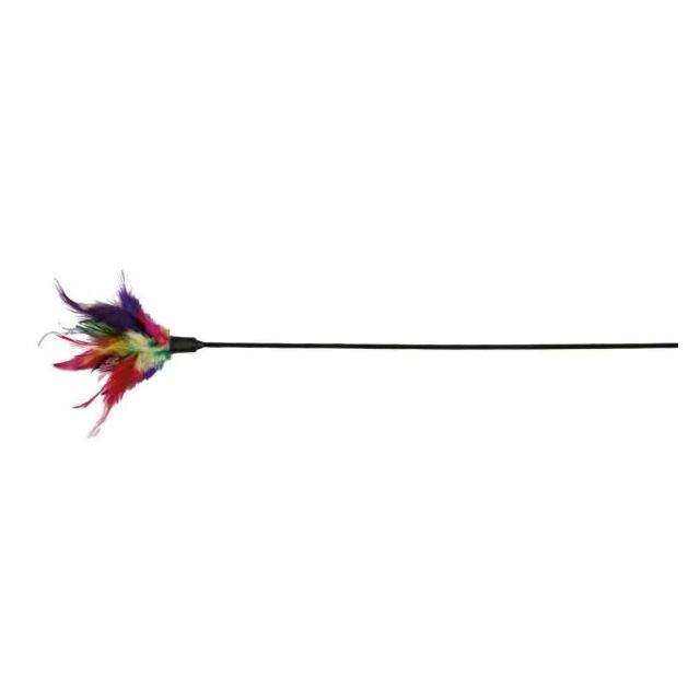 Trixie Playing Rod With Leather Straps And Feathers Cat Toy