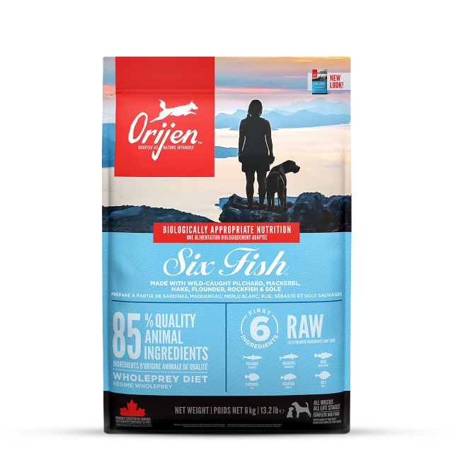 Orijen 6 Fish All Breed & Ages Dry Dog Food - 6 kg