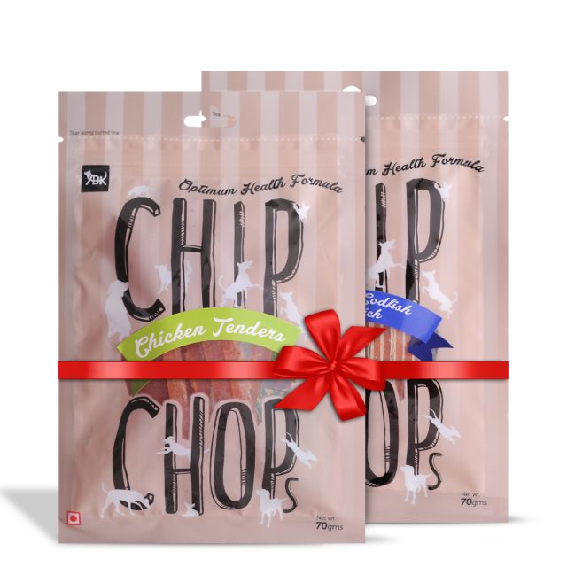 Chip Chops Chicken Tenders & Codfish Meaty Dog Treat Combo - Pack of 2