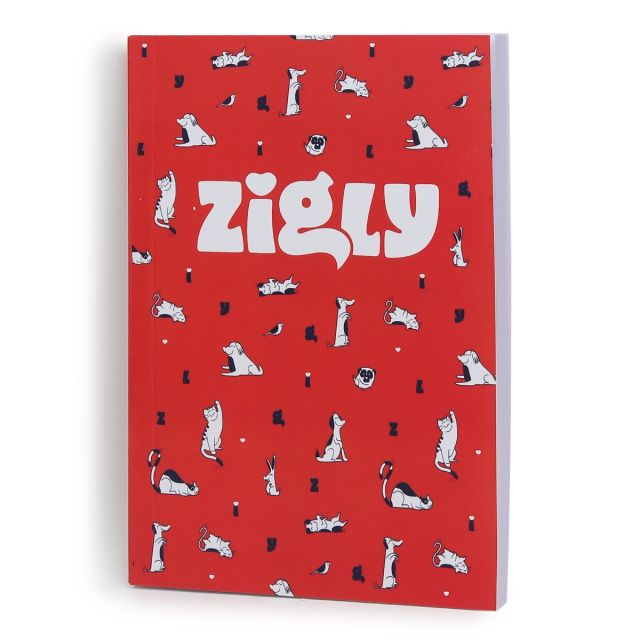 Zigly Furry Friends Notebook - Red