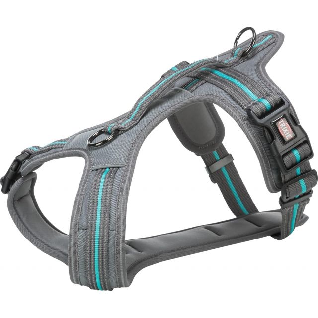 Trixie Fusion Touring Harness, L–Xl: 72–89 Cm/30 Mm, Graphite/Ocean-Graphite/Ocean-S-M