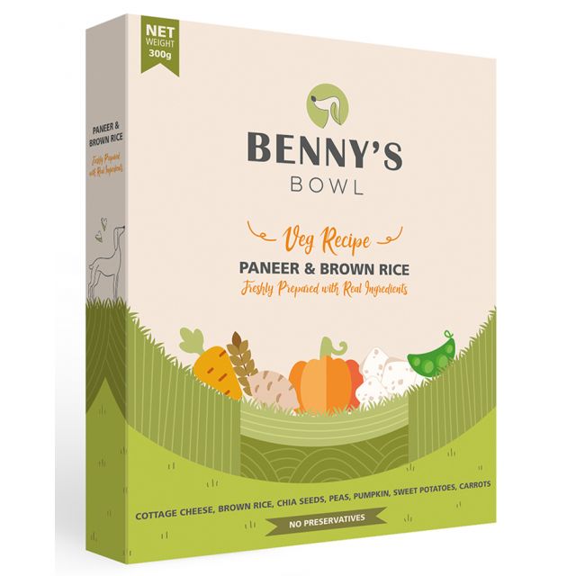 Benny's Bowl Paneer & Brown Rice Fresh Dog Food
