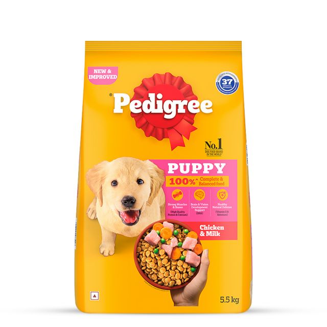 Pedigree Chicken &amp;amp; Milk Puppy Dry Food - 5.5 kg