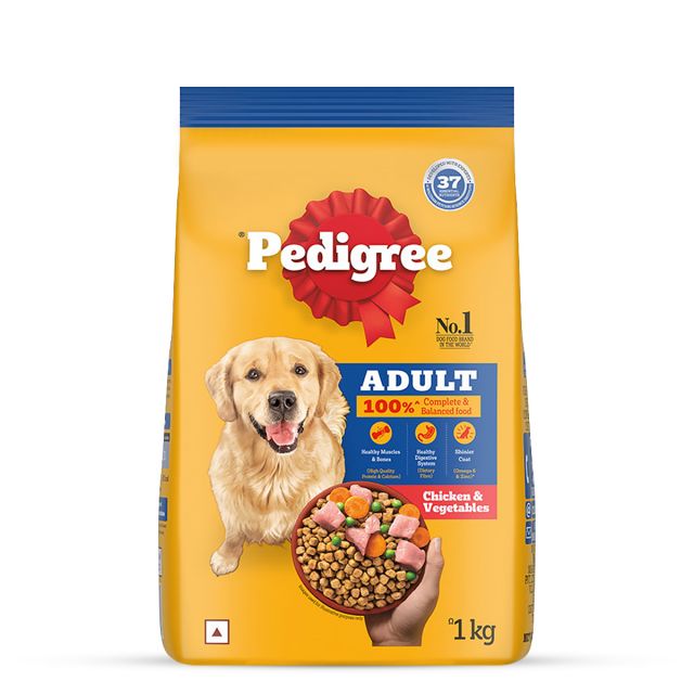 Pedigree Chicken &amp; Vegetables Adult Dry Dog Food - 1 kg