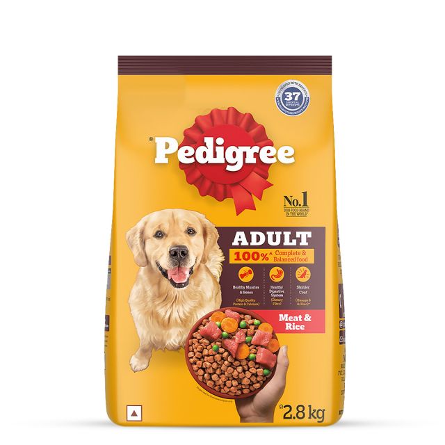 Pedigree Meat & Rice Adult Dry Dog Food - 2.8 kg