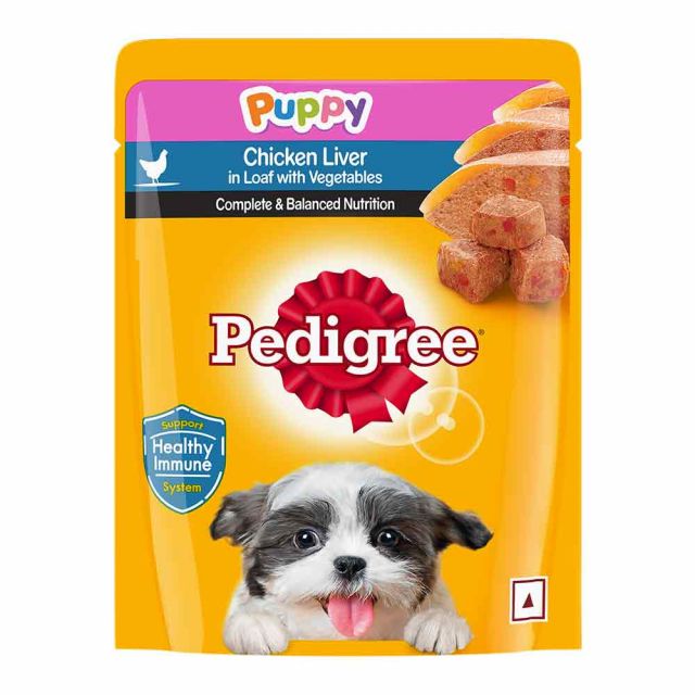Pedigree Puppy Chicken Liver in Loaf with Vegetables Wet Dog Food - 70 gm