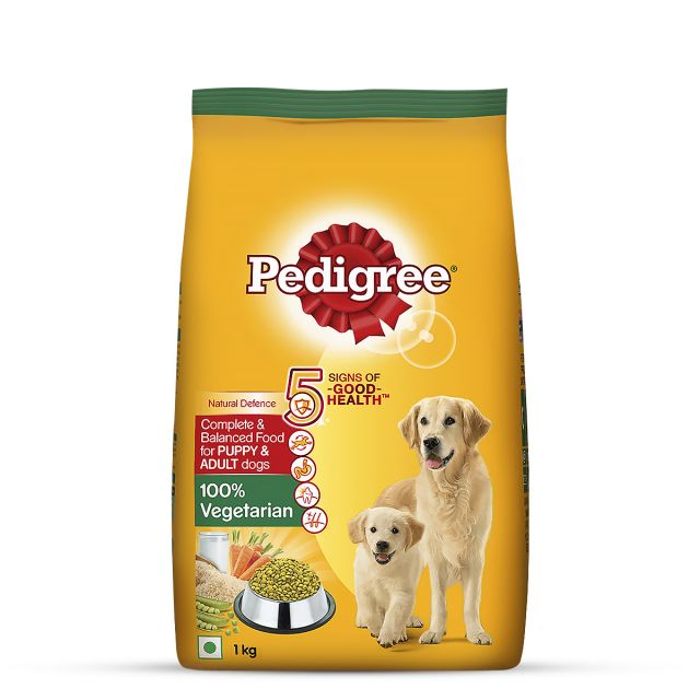 Pedigree Vegetarian Puppy & Adult Dry Food-1 kg