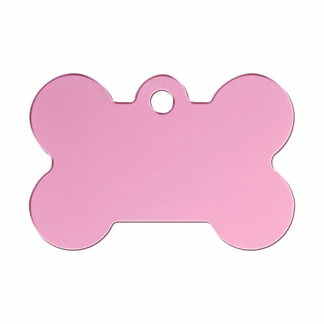 Zigly Personalised Dog & Cat Name Tag - Bone-S-Pink