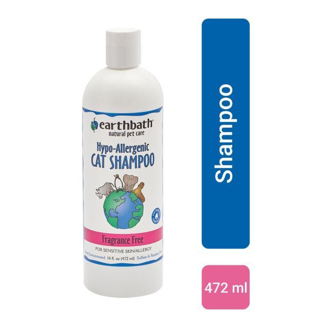 Earthbath Hypo-Allergenic Fragrance Free Cat Shampoo - 472 ml