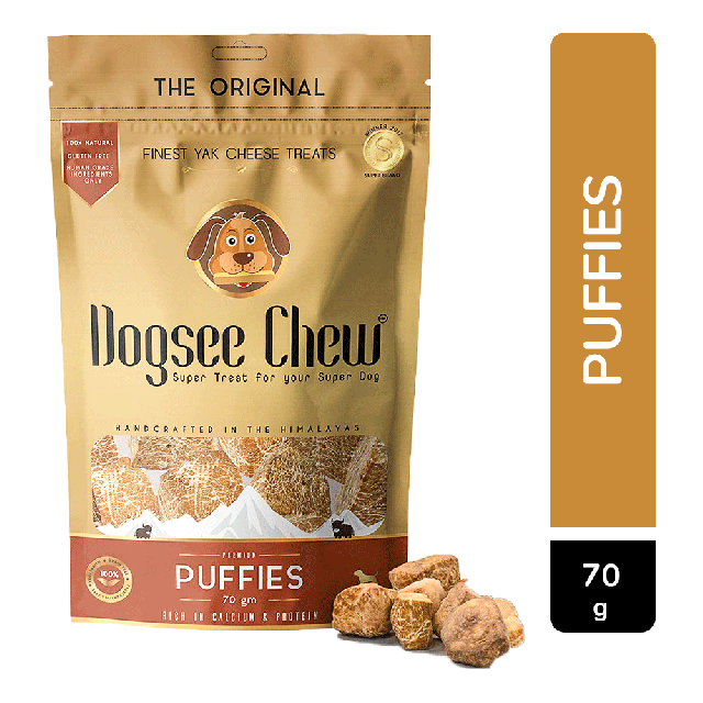 Dogsee Chew Puffies Bite-Sized Dog Training Treat - 70 gm