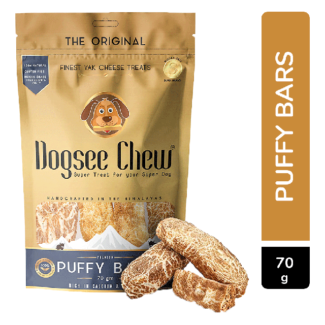 Dogsee Chew Puffy Bars Soft Dental Treat For Senior Dogs - 70 gm