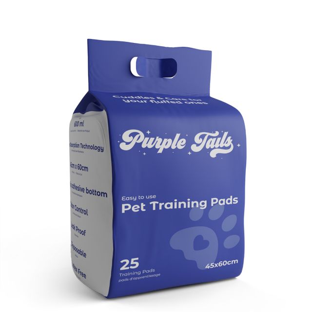 Purple Tails Pet Training Pads Size 45X60cm-25 Pads