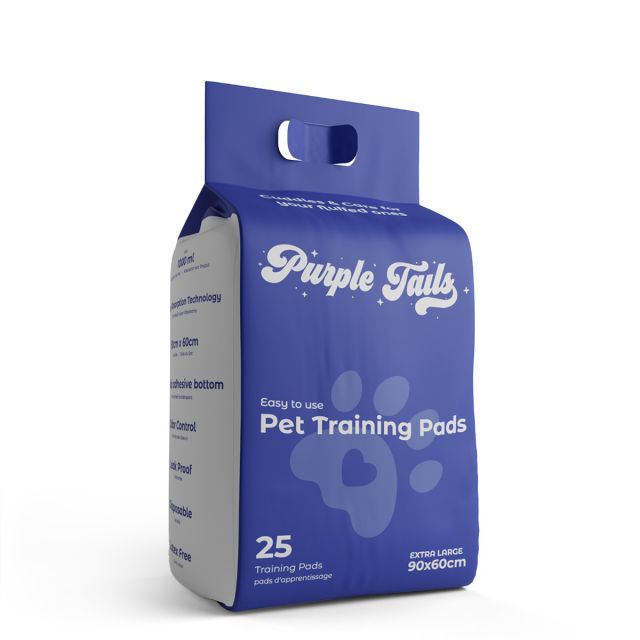 Purple Tails Pet Training Pads Size 90X60cm-25 Pads