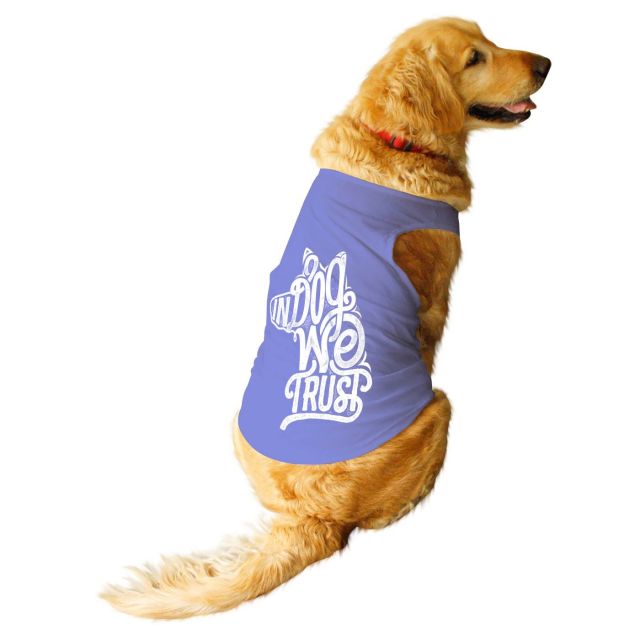 Ruse Ruse In Dog We Trust Printed Tank Top For Dogs-XS
