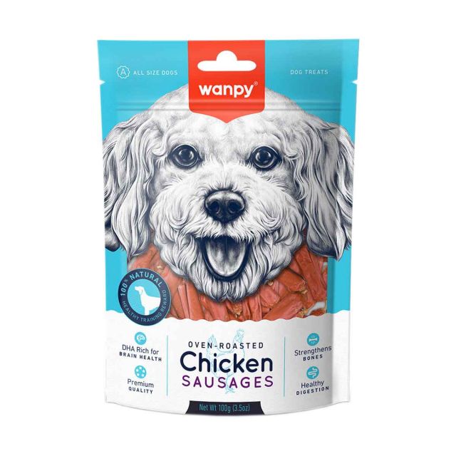 Wanpy Chicken Sausages Dog Treat -100 gm 