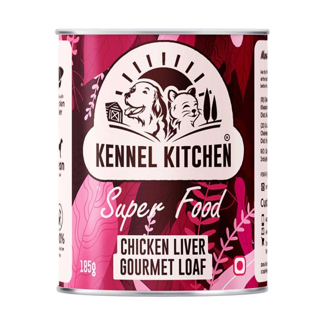 Kennel Kitchen Super Food Chicken Liver Gourmet Loaf Puppy/Adult Wet Dog Food - 185 gm