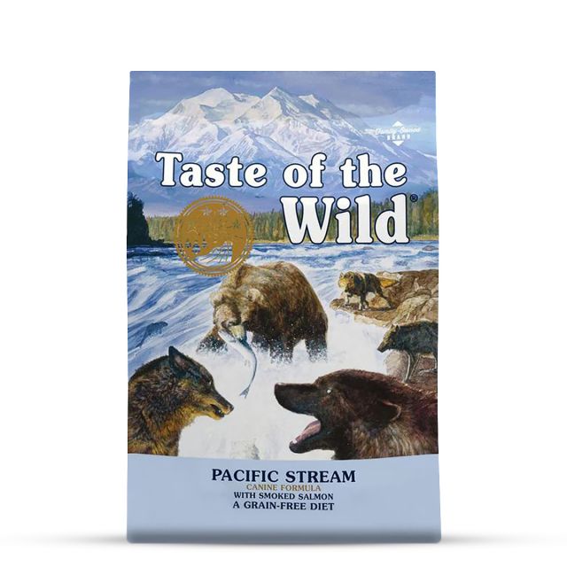 Taste of the Wild Pacific Stream Grain Free Adult Dry Dog Food - Smoked Salmon - 12.2 kg