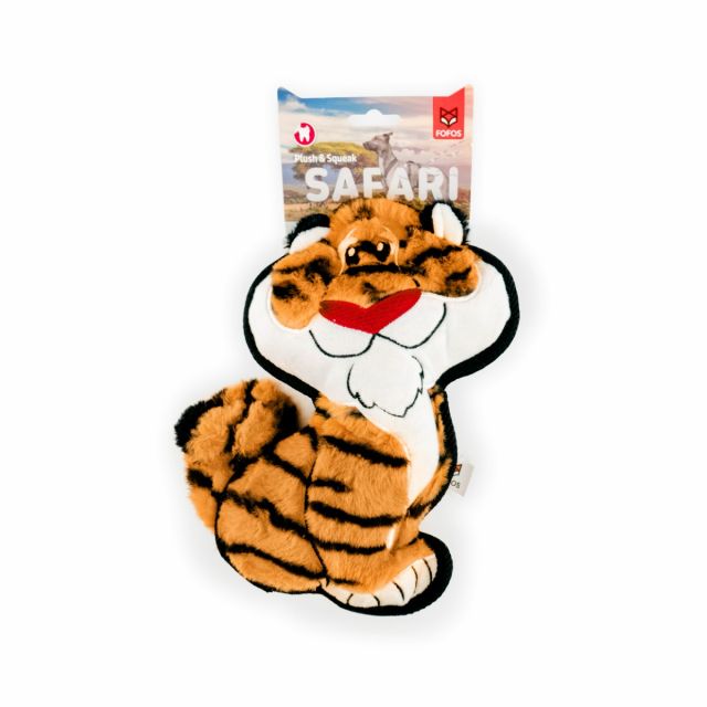 Fofos Safari Line- Tiger Plush Dog Toy