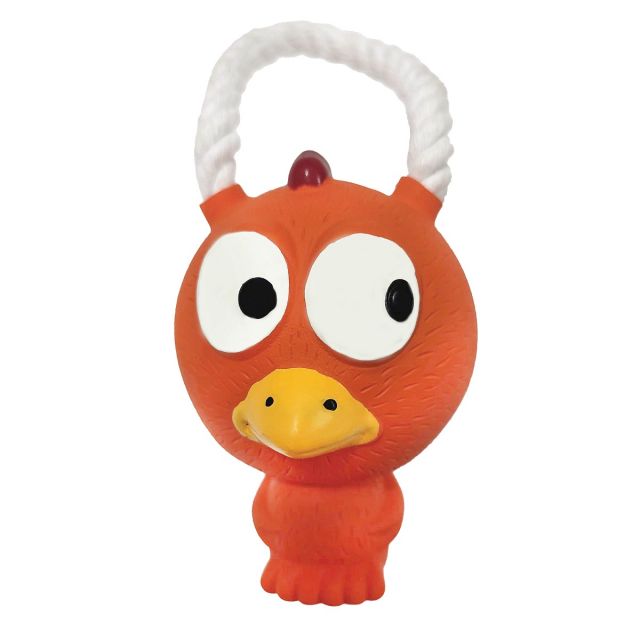 Goofy Tails Chicken Latex Squeaky Dog Toy