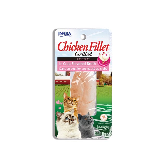 Inaba Chicken Fillet Chicken In Crab Broth Cat Treat - 25 gm