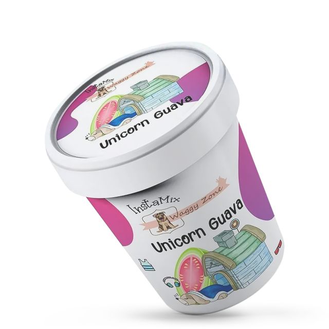 Waggy Zone Unicorn Guava Dog Ice Cream - 40 gm