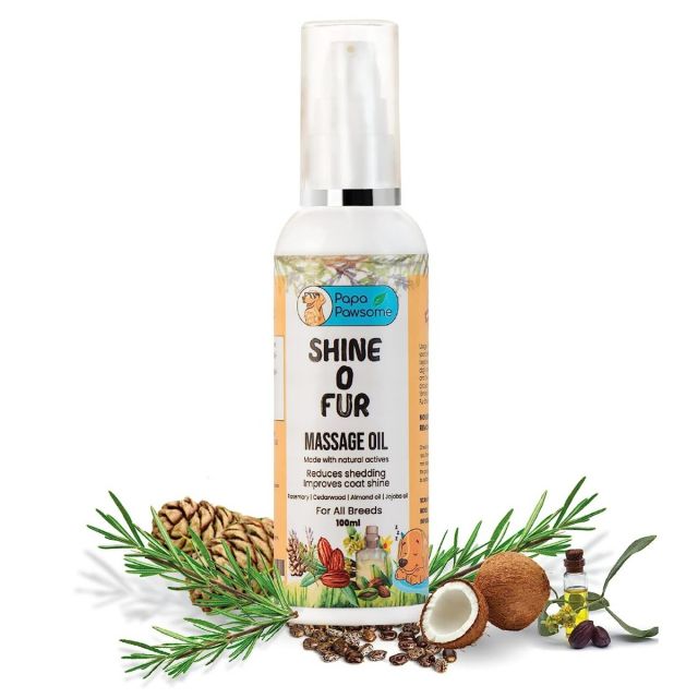 Papa Pawsome Shine O Fur Massage Oil For Dog - 100 ml