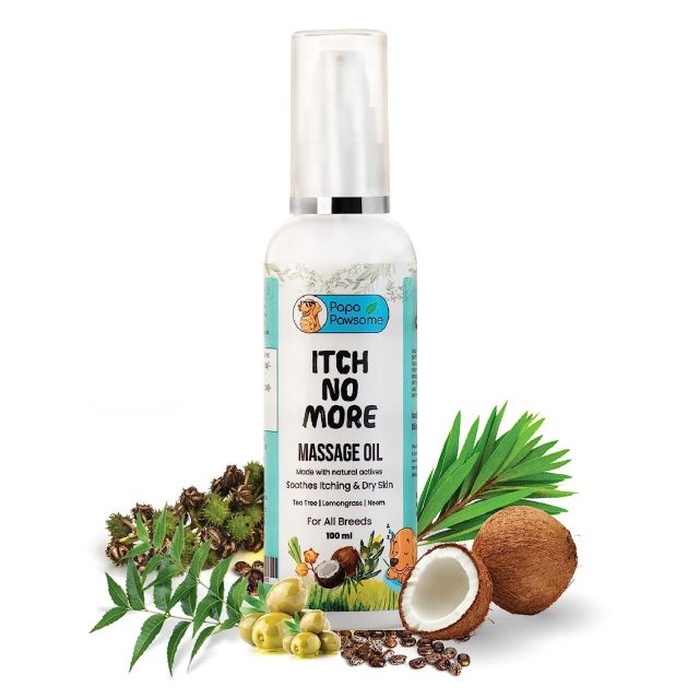 Papa Pawsome Itch No More Massage Oil For Dog -100 ml