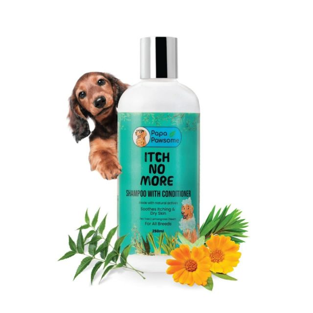 Papa Pawsome Itch No More Shampoo With Conditioner For Dog - 250 ml