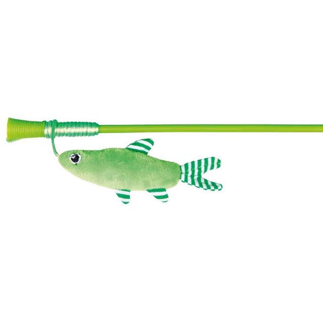 Trixie Playing Rod with Fish Plastic/Plush Catnip 42cm