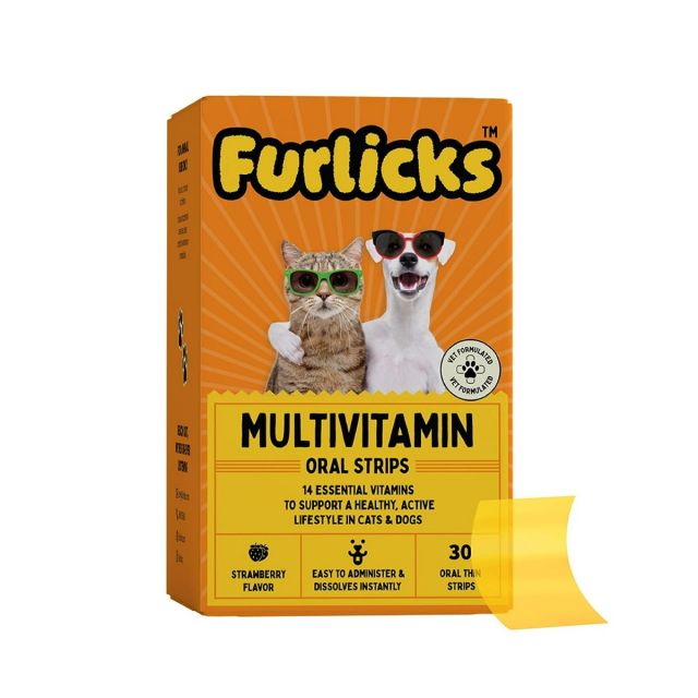 Furlicks Multivitamin for Dogs & Cats - Strawberry Flavor
