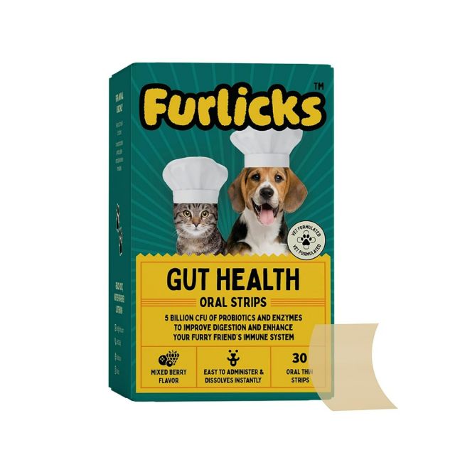 Furlicks Gut Health Supplement for Dogs & Cats - Mixed Berry Flavor