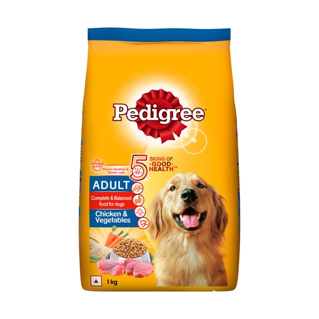 Pedigree Chicken & Vegetables Adult Dry Dog Food - 1 kg
