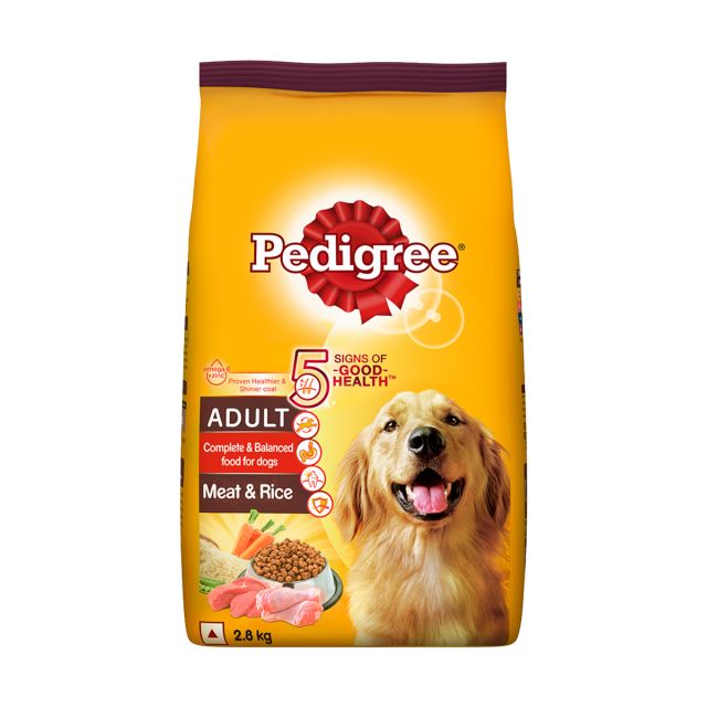 Pedigree Meat & Rice Adult Dry Dog Food - 2.8 kg