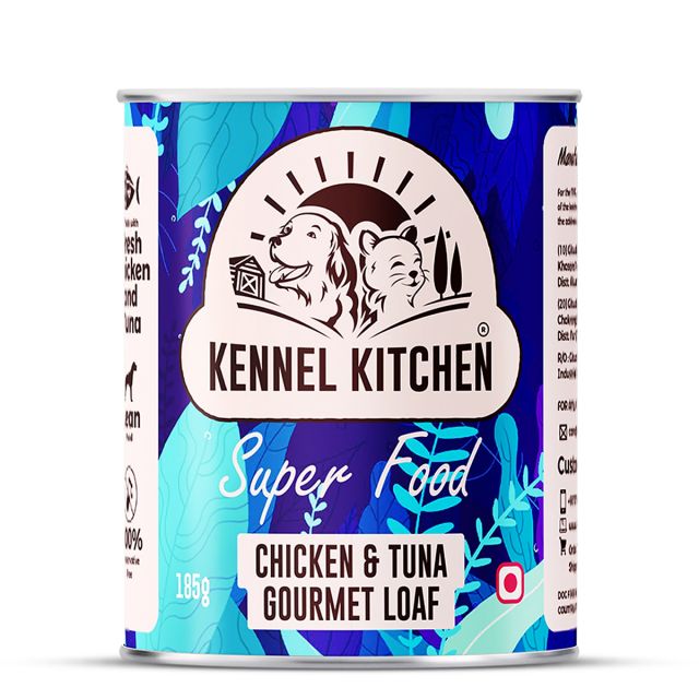 Kennel Kitchen Super Food Chicken & Tuna Gourmet Loaf Puppy/Adult Wet Dog Food - 185 gm