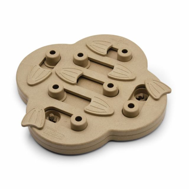 Dog Hide N' Slide Interactive Treat Puzzle Dog Toy, Tan - Level 2