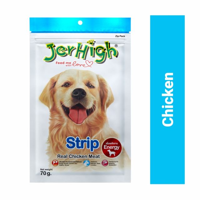 JerHigh Strip Dog Meaty Treat - 70 gm