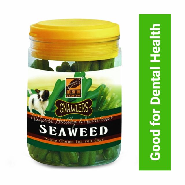 Gnawlers Puppy Snack Seaweed Bone with Seaweed Puppy Treat - 180 gm