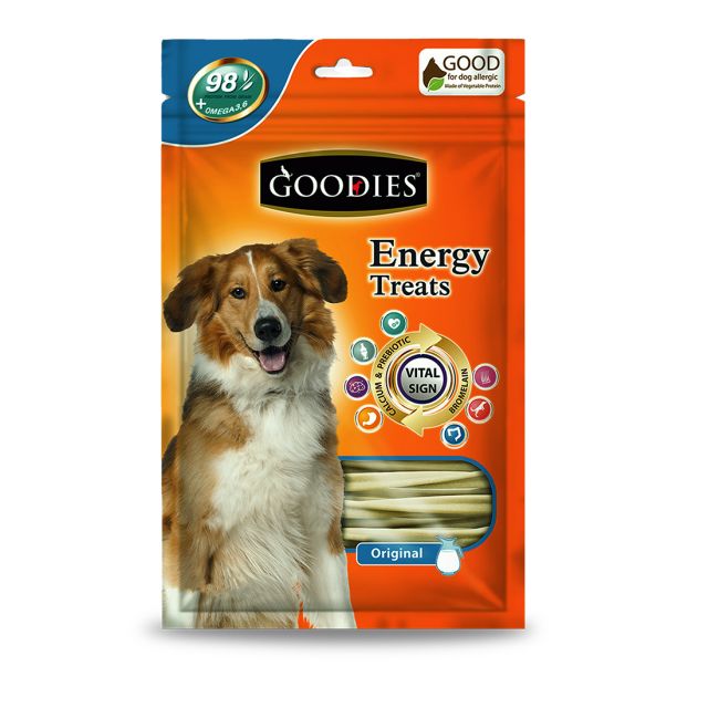 Goodies Energy Treats Orignal Calcium Milk Flavour Dog Dental Treat - 125 gm