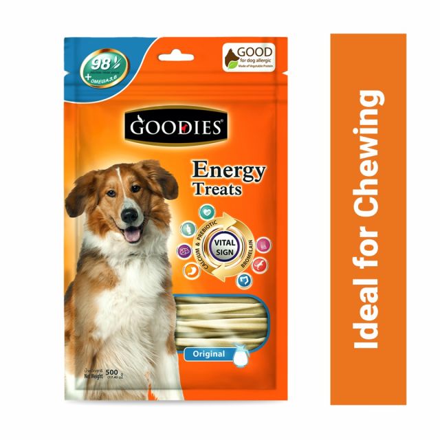 Goodies Energy Treats Orignal Calcium Milk Flavour Dog Dental Treat - 500 gm