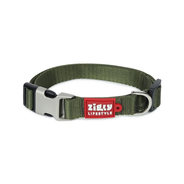 ZL Classic Collar Olive Green Dog Collar-S