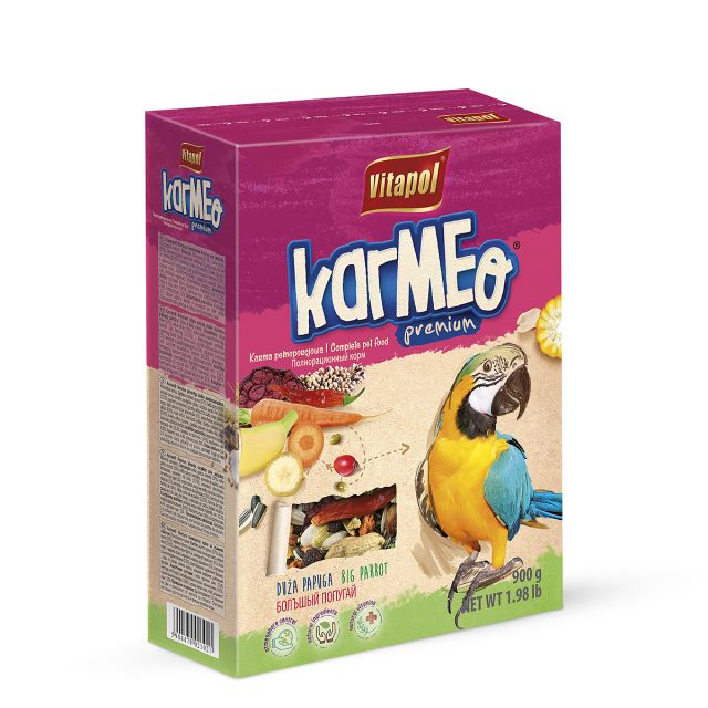 Vitapol Karmeo Premium Complete Food for Big Parrots 900gm