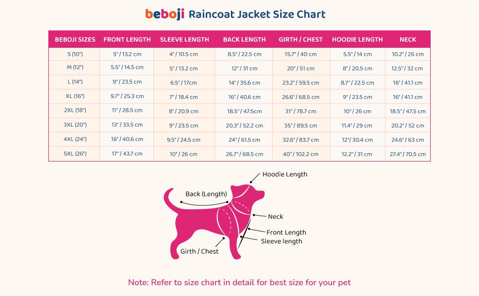 beboji Jacket Style Reflective Raincoat for Dogs with Hoodie - Blue